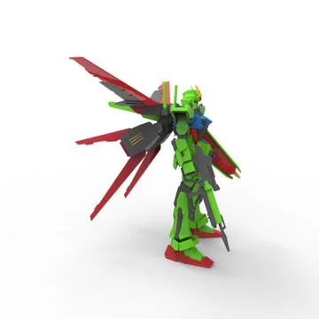 3D rendering of robots created by using a blender tool Stock Illustration