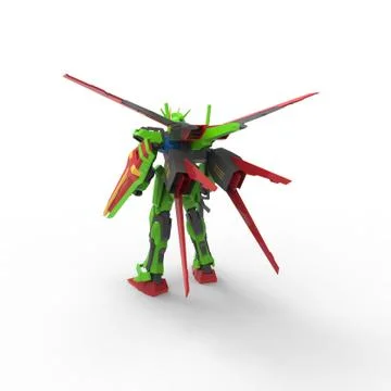 3D rendering of robots created by using a blender tool Stock Illustration