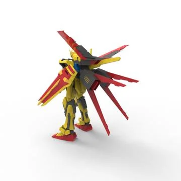 3D rendering of robots created by using a blender tool Stock Illustration