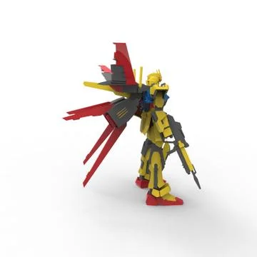 3D rendering of robots created by using a blender tool Stock Illustration