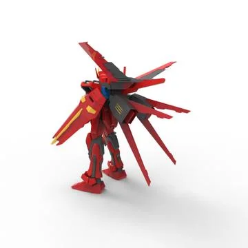 3D rendering of robots created by using a blender tool Stock Illustration