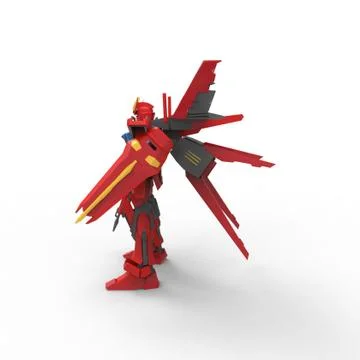 3D rendering of robots created by using a blender tool Stock Illustration