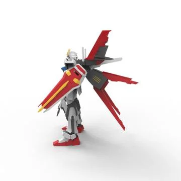 3D rendering of robots created by using a blender tool Stock Illustration