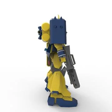 3D rendering of robots created by using a blender tool Stock Illustration