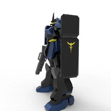 3D rendering of robots created by using a blender tool Stock Illustration