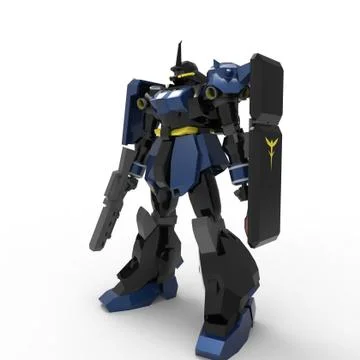 3D rendering of robots created by using a blender tool Stock Illustration