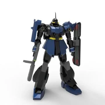 3D rendering of robots created by using a blender tool Stock Illustration