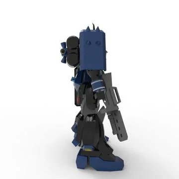 3D rendering of robots created by using a blender tool Ilustração Stock