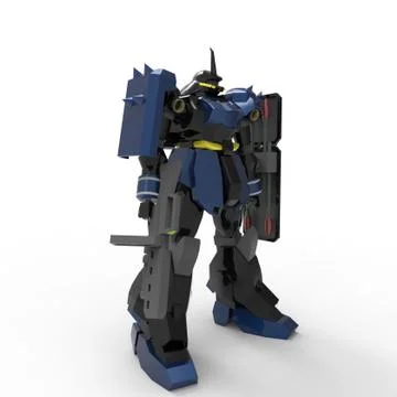 3D rendering of robots created by using a blender tool Stock Illustration