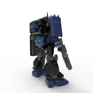 3D rendering of robots created by using a blender tool Stock Illustration