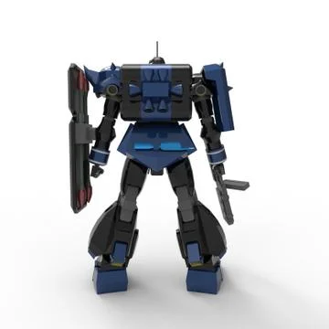 3D rendering of robots created by using a blender tool Stock Illustration