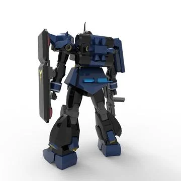 3D rendering of robots created by using a blender tool Stock Illustration