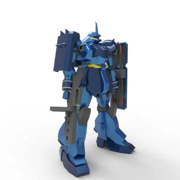 3D rendering of robots created by using a blender tool Stock Illustration