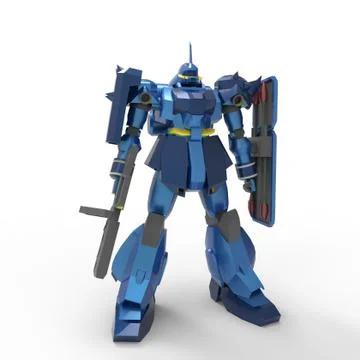 3D rendering of robots created by using a blender tool Stock Illustration