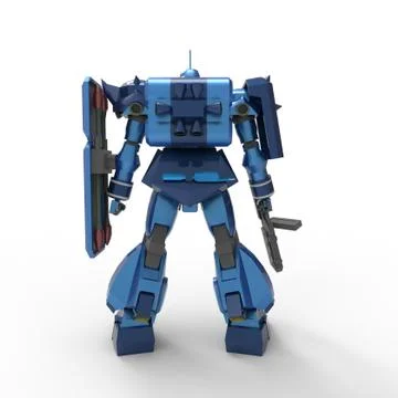 3D rendering of robots created by using a blender tool Stock Illustration