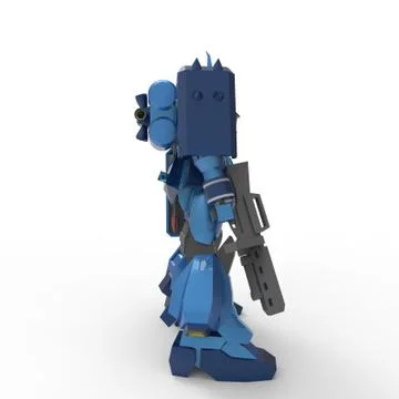 3D rendering of robots created by using a blender tool Stock Illustration