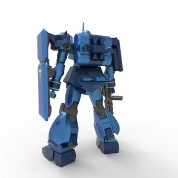 3D rendering of robots created by using a blender tool Stock Illustration