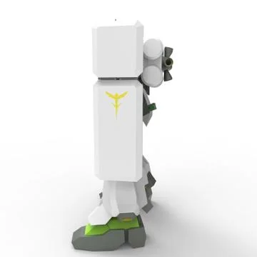 3D rendering of robots created by using a blender tool Stock Illustration