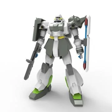 3D rendering of robots created by using a blender tool Stock Illustration