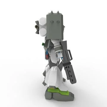3D rendering of robots created by using a blender tool Stock Illustration