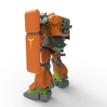 3D rendering of robots created by using a blender tool Stock Illustration