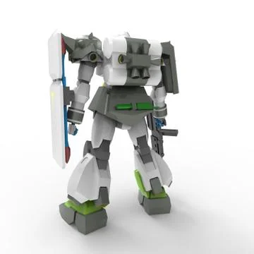 3D rendering of robots created by using a blender tool Stock Illustration