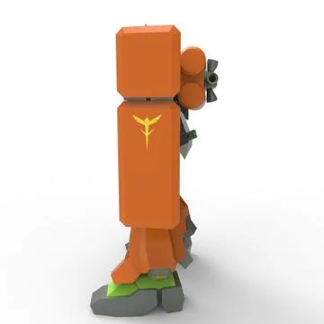 3D rendering of robots created by using a blender tool Stock Illustration