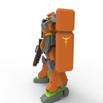 3D rendering of robots created by using a blender tool Stock Illustration