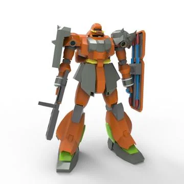 3D rendering of robots created by using a blender tool Stock Illustration