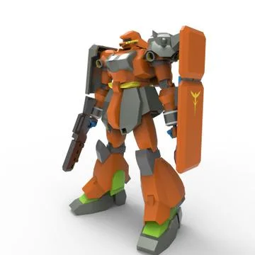 3D rendering of robots created by using a blender tool Stock Illustration