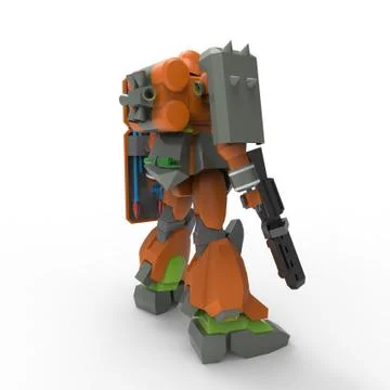 3D rendering of robots created by using a blender tool Ilustração Stock