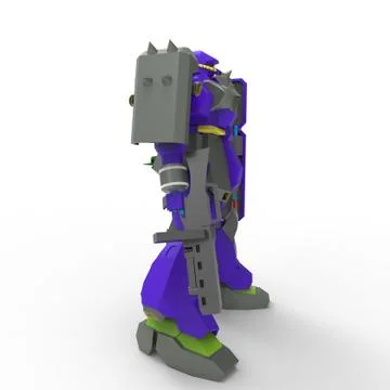 3D rendering of robots created by using a blender tool Stock Illustration