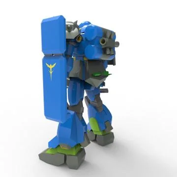 3D rendering of robots created by using a blender tool Stock Illustration