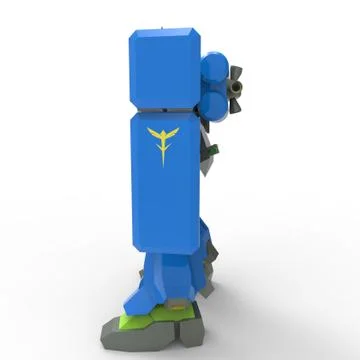 3D rendering of robots created by using a blender tool Stock Illustration