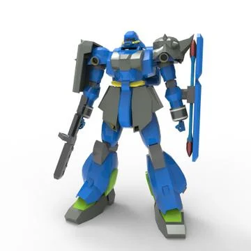 3D rendering of robots created by using a blender tool Stock Illustration