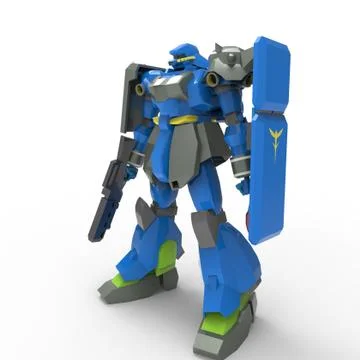 3D rendering of robots created by using a blender tool Stock Illustration