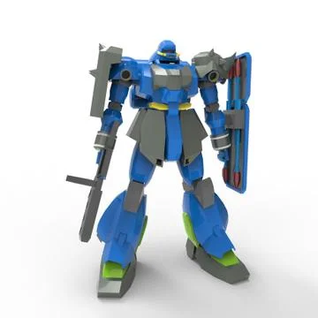 3D rendering of robots created by using a blender tool Stock Illustration