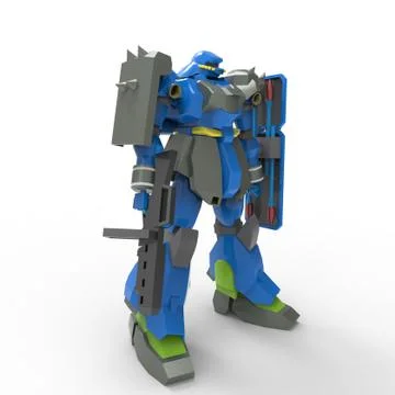 3D rendering of robots created by using a blender tool Stock Illustration