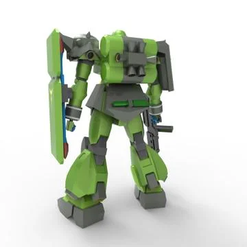 3D rendering of robots created by using a blender tool Stock Illustration