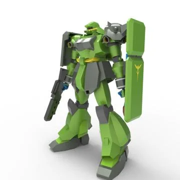 3D rendering of robots created by using a blender tool Stock Illustration