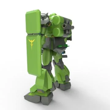 3D rendering of robots created by using a blender tool Stock Illustration