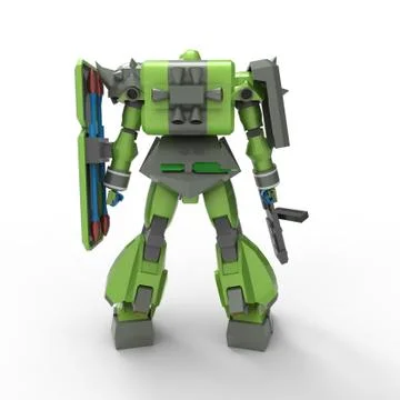 3D rendering of robots created by using a blender tool Stock Illustration
