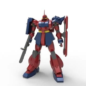 3D rendering of robots created by using a blender tool Stock Illustration