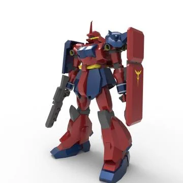 3D rendering of robots created by using a blender tool Stock Illustration