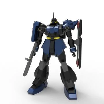 3D rendering of robots created by using a blender tool Stock Illustration