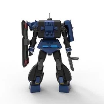 3D rendering of robots created by using a blender tool Stock Illustration