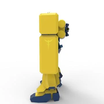 3D rendering of robots created by using a blender tool Stock Illustration