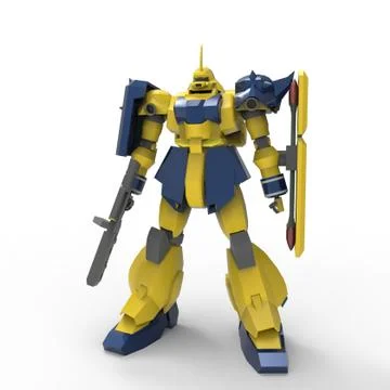 3D rendering of robots created by using a blender tool Stock Illustration