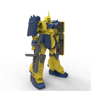 3D rendering of robots created by using a blender tool Stock Illustration