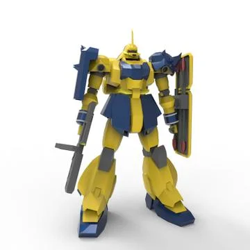 3D rendering of robots created by using a blender tool Stock Illustration